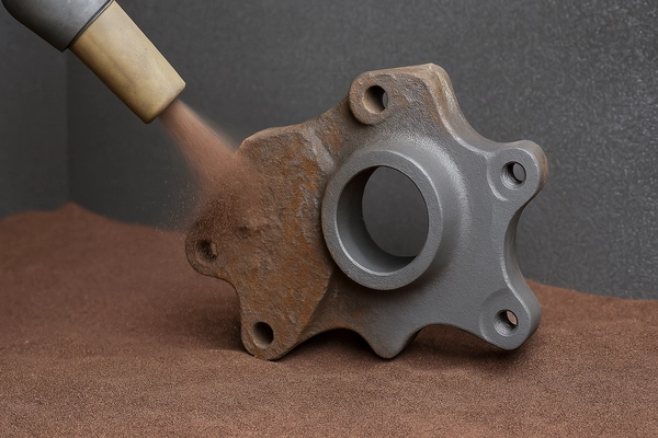 Brown fused alumina used for cleaning parts